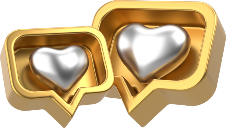 3D like icon. 3D icon. 3D illustration.